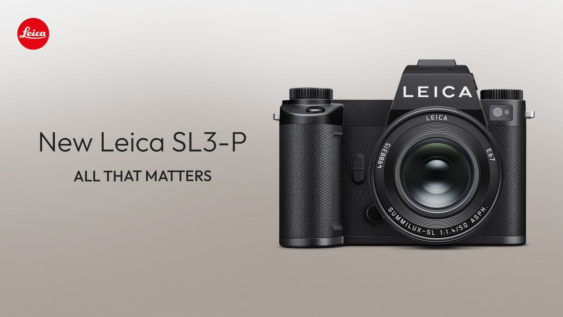 Leica SL3-P. All That Matters.