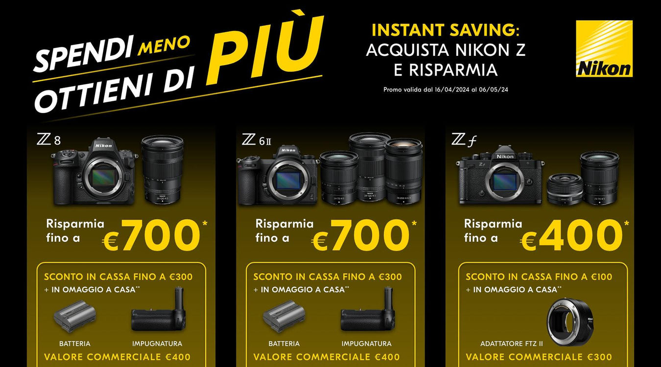 Nikon Promotion: Spendi Meno, Ottieni di Più - Foto Ottica Cavour