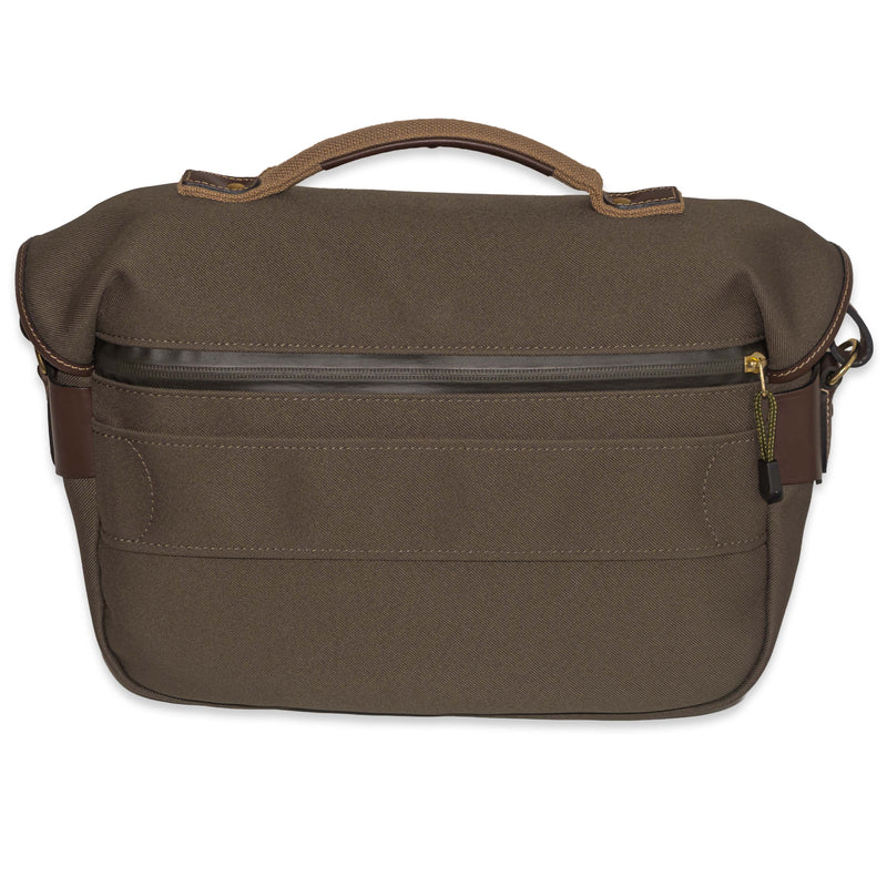 Billingham Borsa Hadley Pro FibreNyte, Verde Salvia/Bordi Cuoio marrone