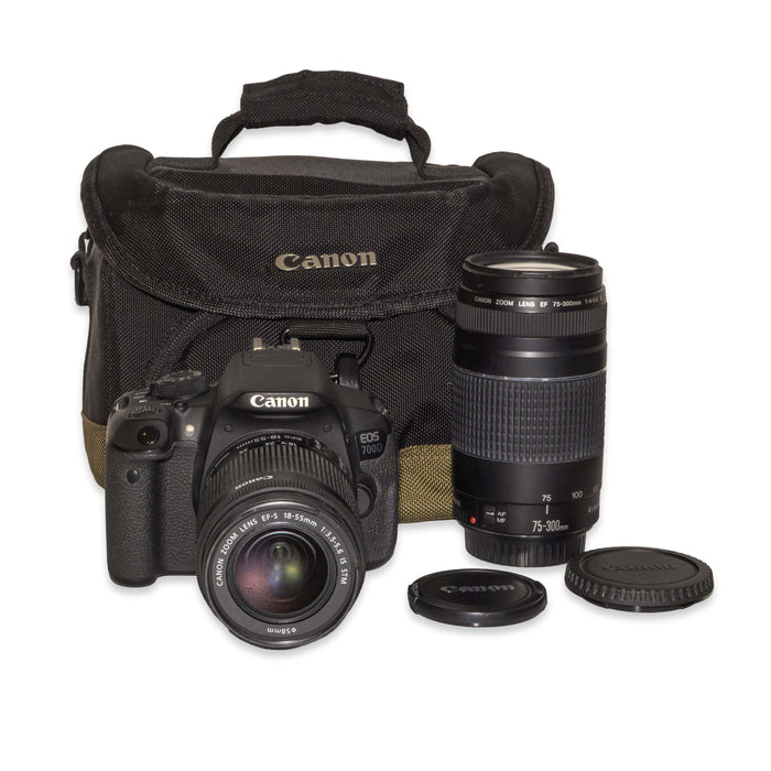 Canon EOS 700D + EF-s 18-55mm IS STM + 75-300mm 4-5.6 III