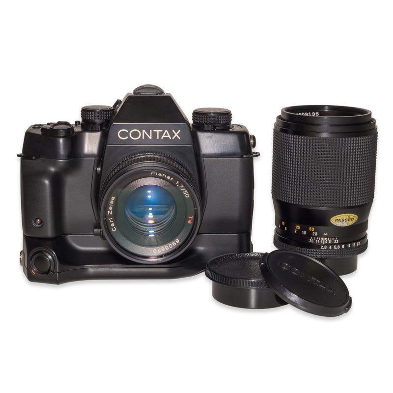 Contax ST + Planar 50mm f/1.7 + Sonnar 135mm f/2.8 + Battery Holder P7