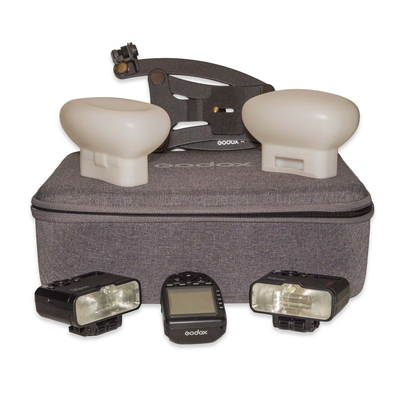 Godox Macro Flash 2x MF12 TTL kit con Trigger X-Pro N