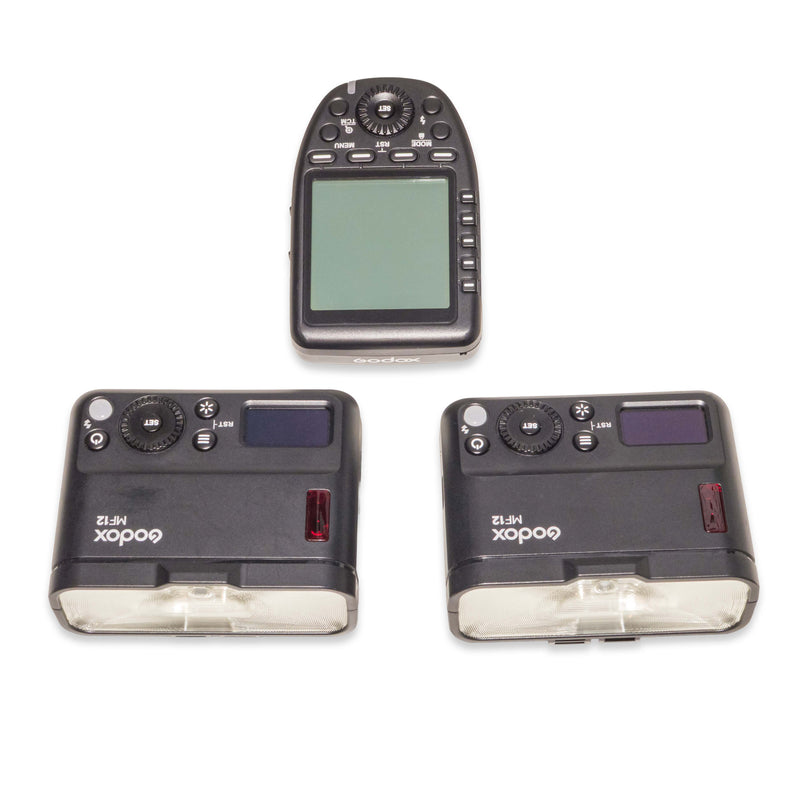 Godox Macro Flash 2x MF12 TTL kit con Trigger X-Pro N