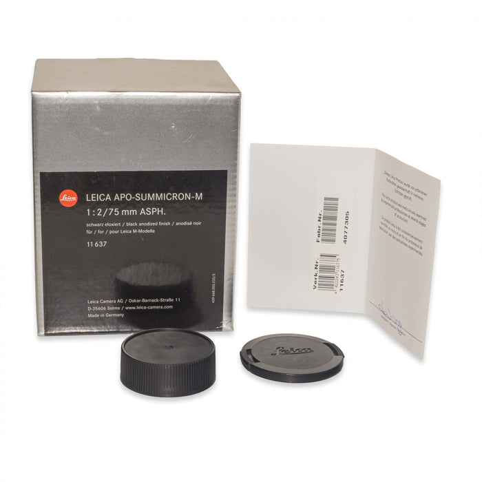Leica APO-SUMMICRON-M 75mm f/2 ASPH., black anodized
