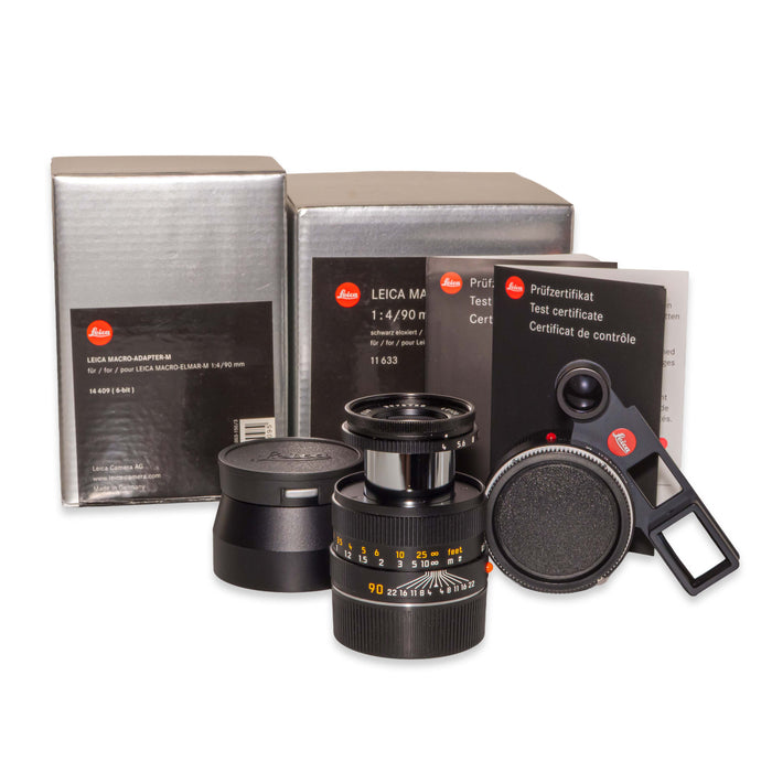 Leica Macro-ELMAR-M 90mm f/4 [I], black anodized + MACRO-ADAPTER-M 14409