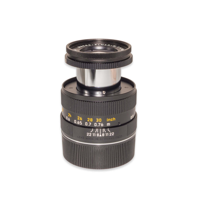 Leica Macro-ELMAR-M 90mm f/4 [I], black anodized + MACRO-ADAPTER-M 14409