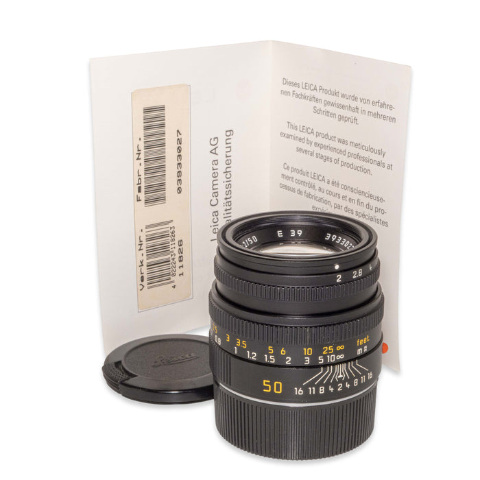 Leica SUMMICRON-M 50mm f/2 [V], black anodized