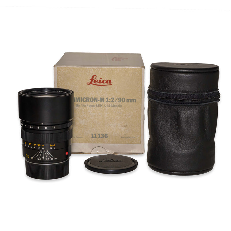 Leica SUMMICRON-M 90mm f/2 [II] Type 2, black anodized