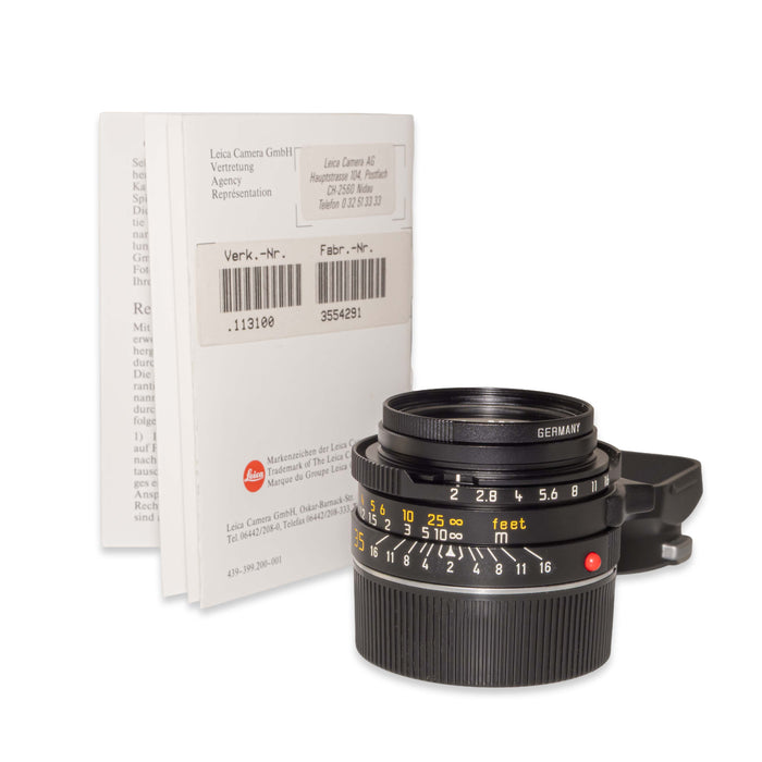 Leitz SUMMICRON-M 35mm f/2 [IV], black anodized