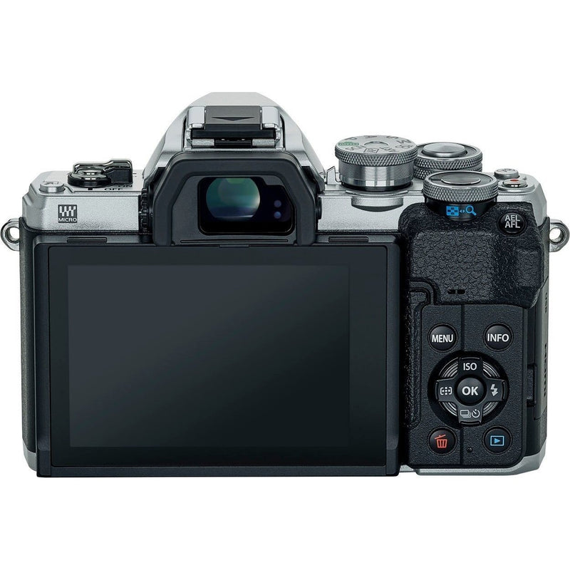 Olympus OM-D E-M10 IV + 14-42mm, Silver + Hama Tripod + SD 64GB Angelbird