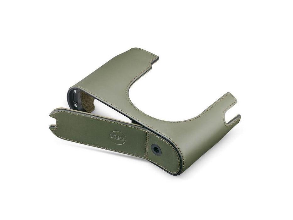 Leica Half Case di protezione per Leica Q3 (pelle, Olive Green)